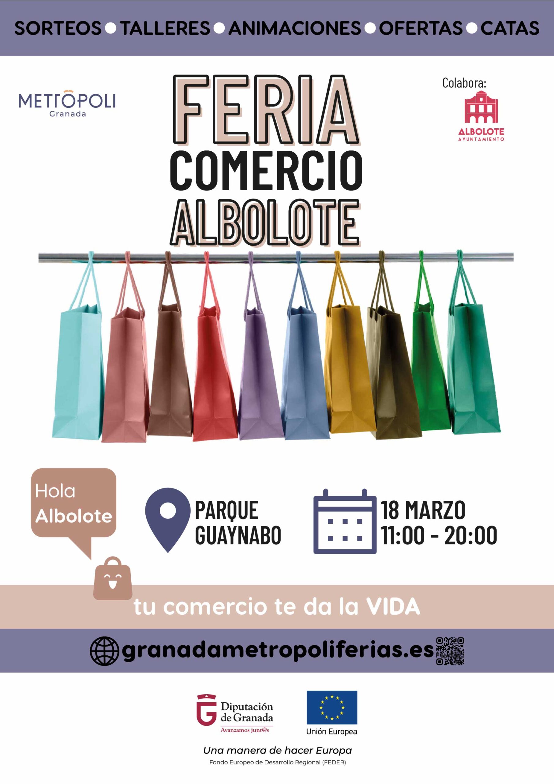 F02 Cartel Feria Comercio Albolote 18 Marzo