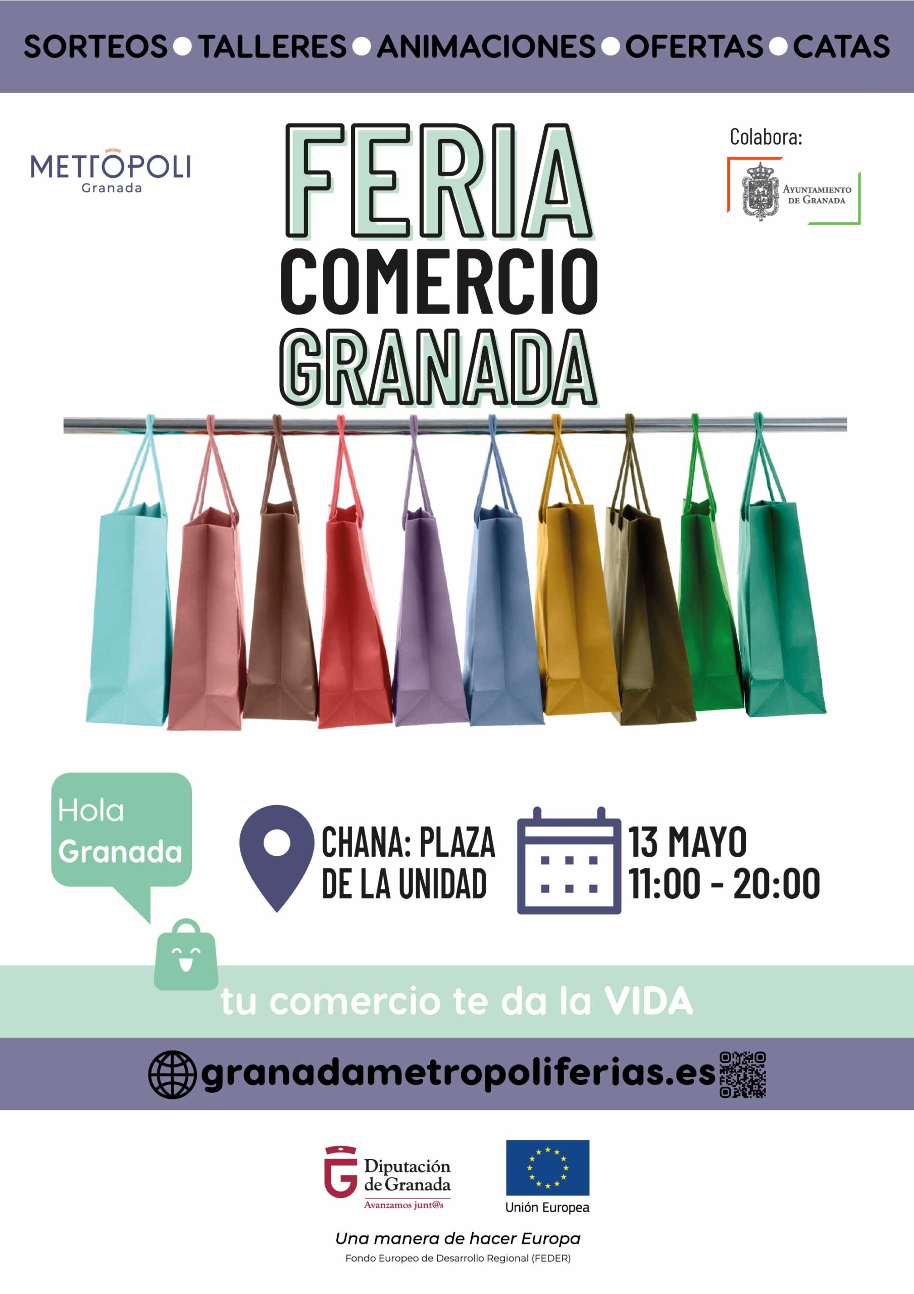 F08 Cartel Feria Comercio Granada Chana 13 Mayo