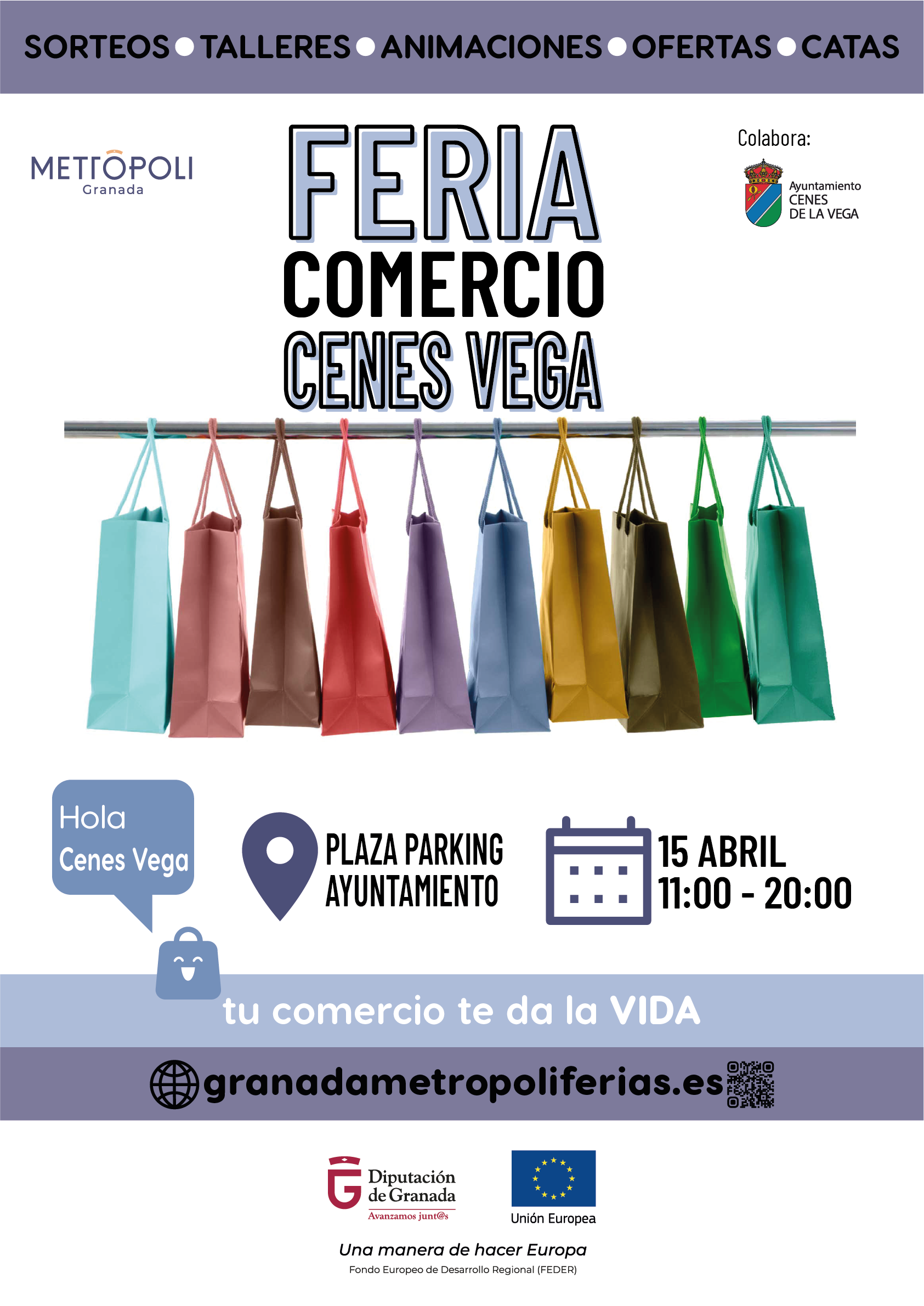 F04 Cartel Feria Comercio Cenes Vega 15 Abril